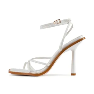 RAID Ayumi Square Toe Sandal in White