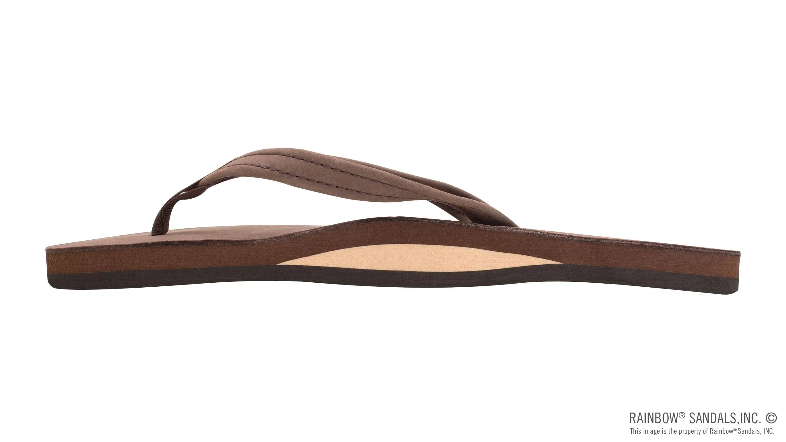 Rainbow Sandals Women's Single Layer Premier Leather Narrow Strap, Expresso