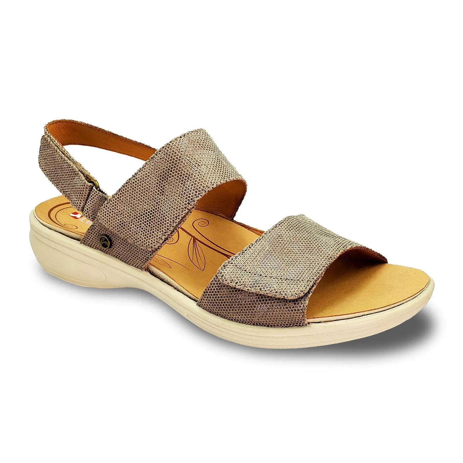 Revere Como Backstrap Sandal (Women) - Champagne Angle