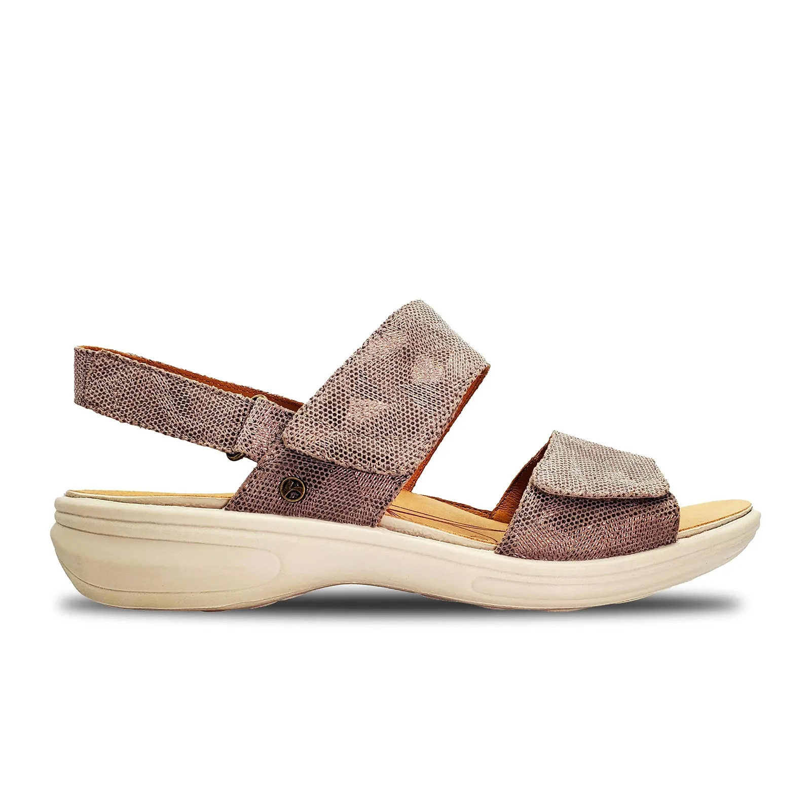 Revere Como Backstrap Sandal (Women) - Champagne Angle