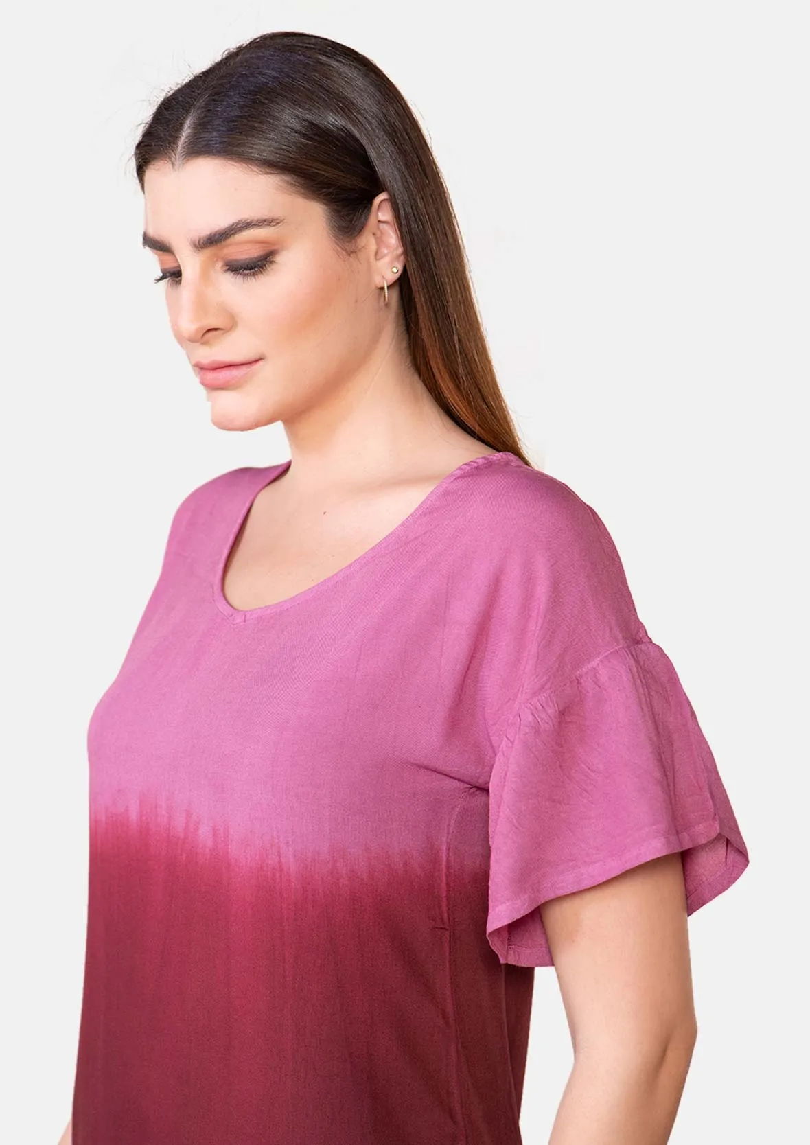 Round Neck Ombre Top