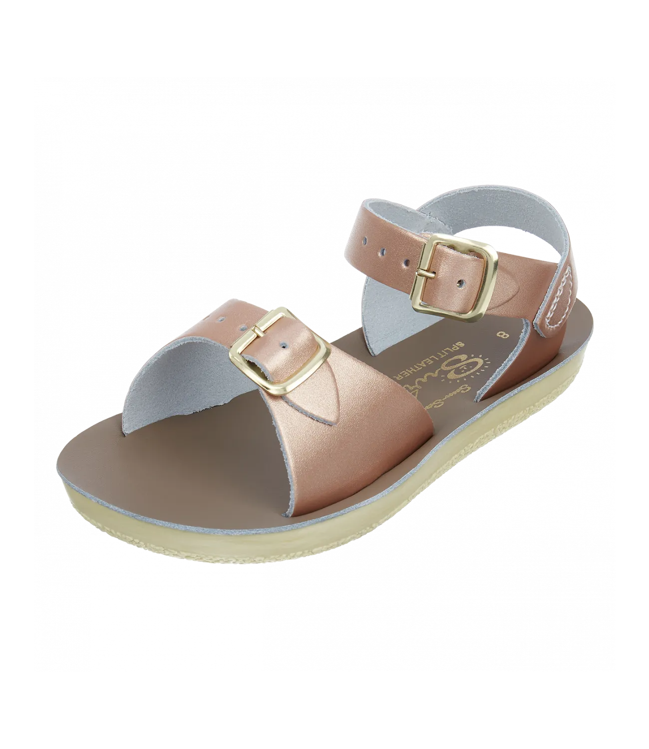 Salt-water sandals surfer rose gold