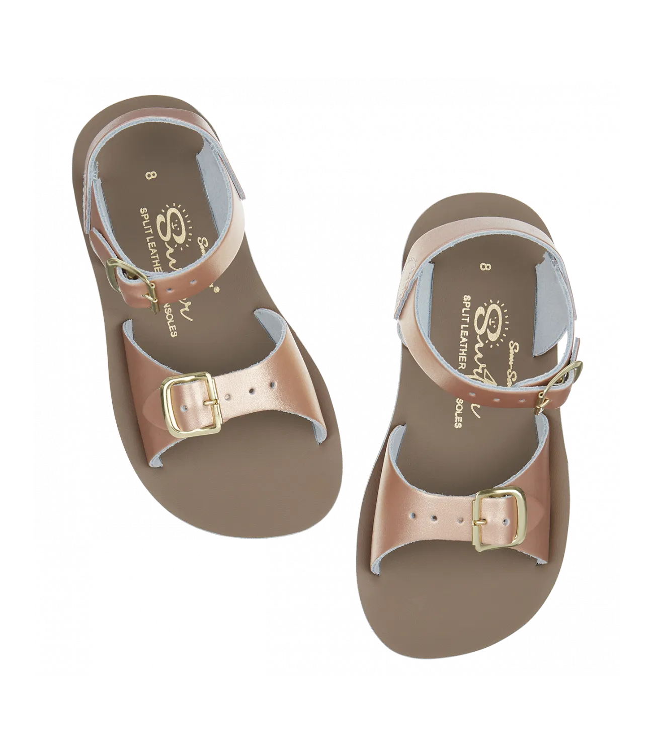 Salt-water sandals surfer rose gold