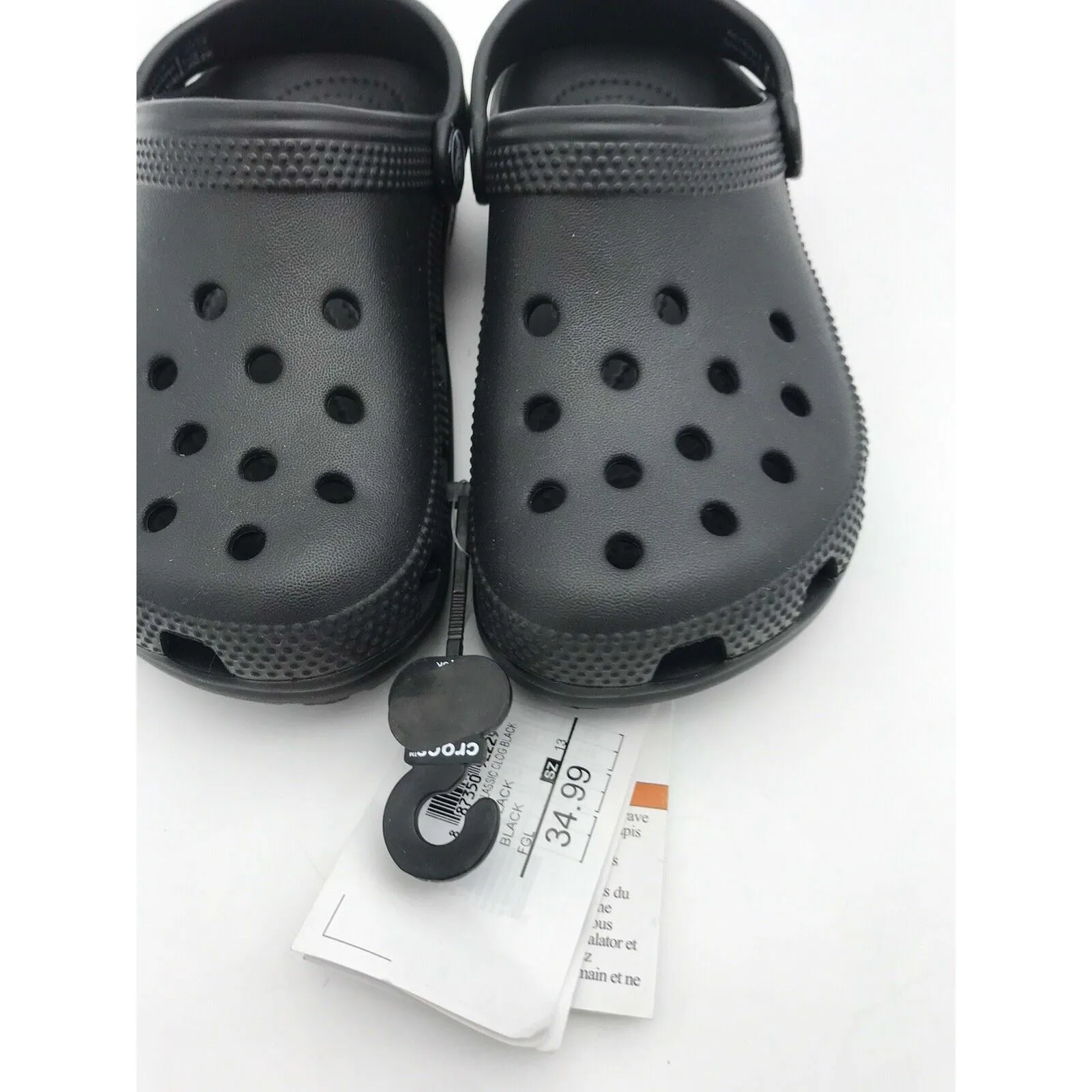 Size 13Y Kids Black crocs, New without box