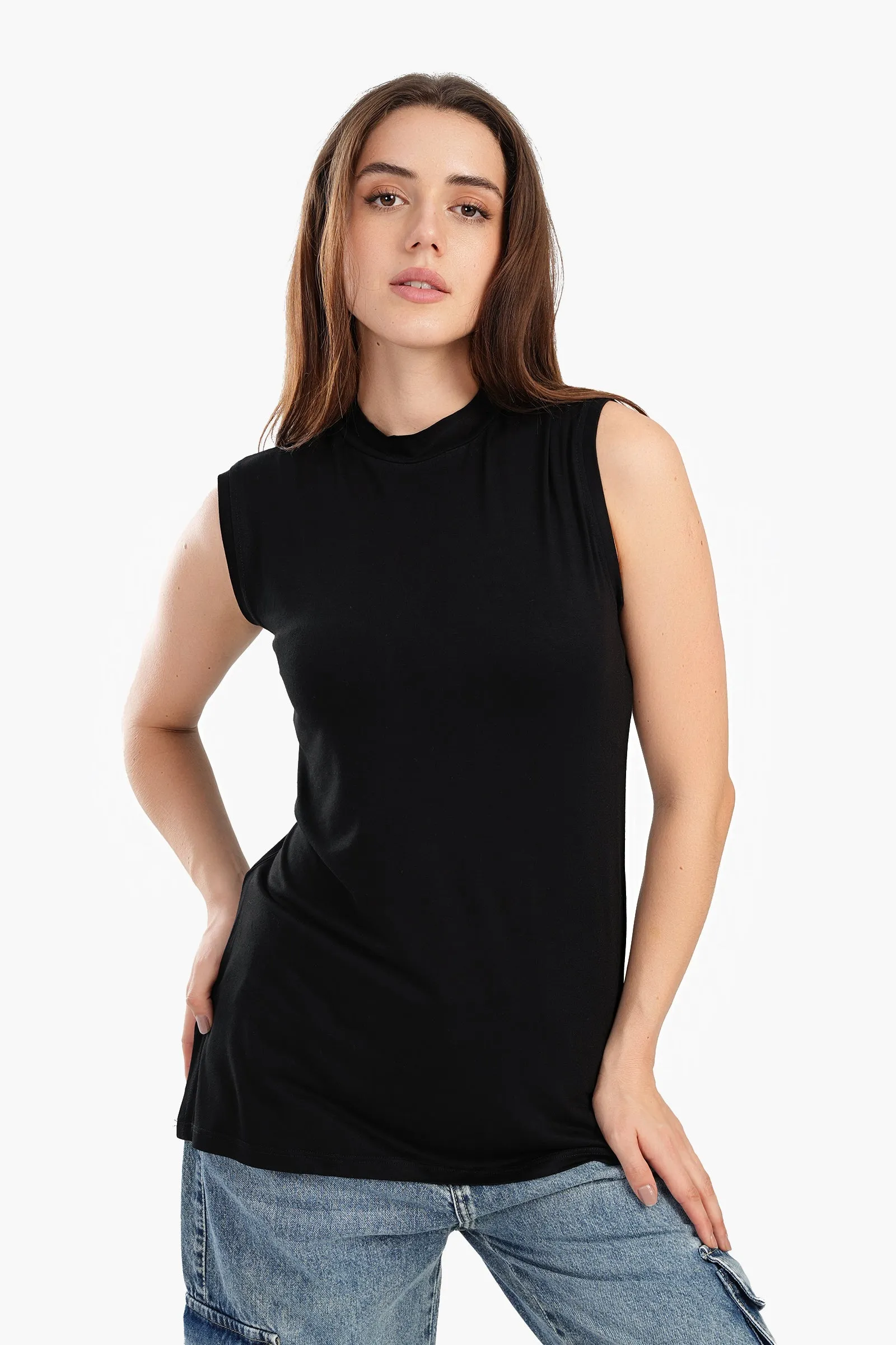 Sleek Viscose Sleeveless Top