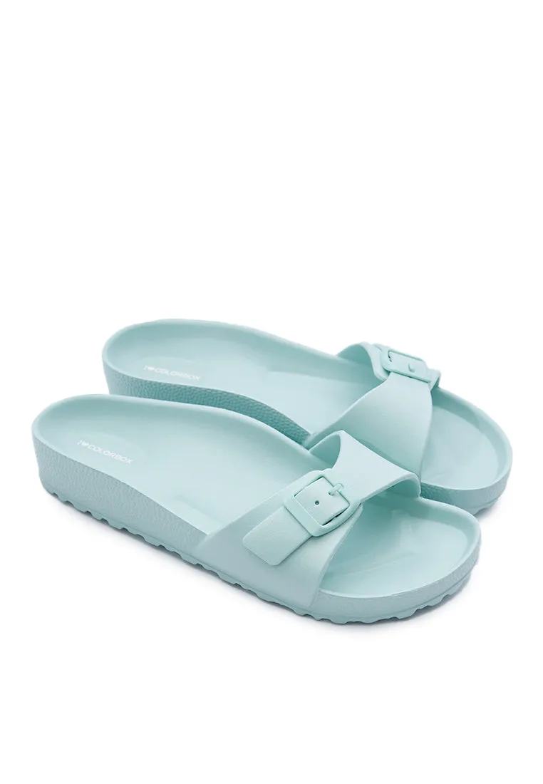 Soft Green Single Buckle Sandals