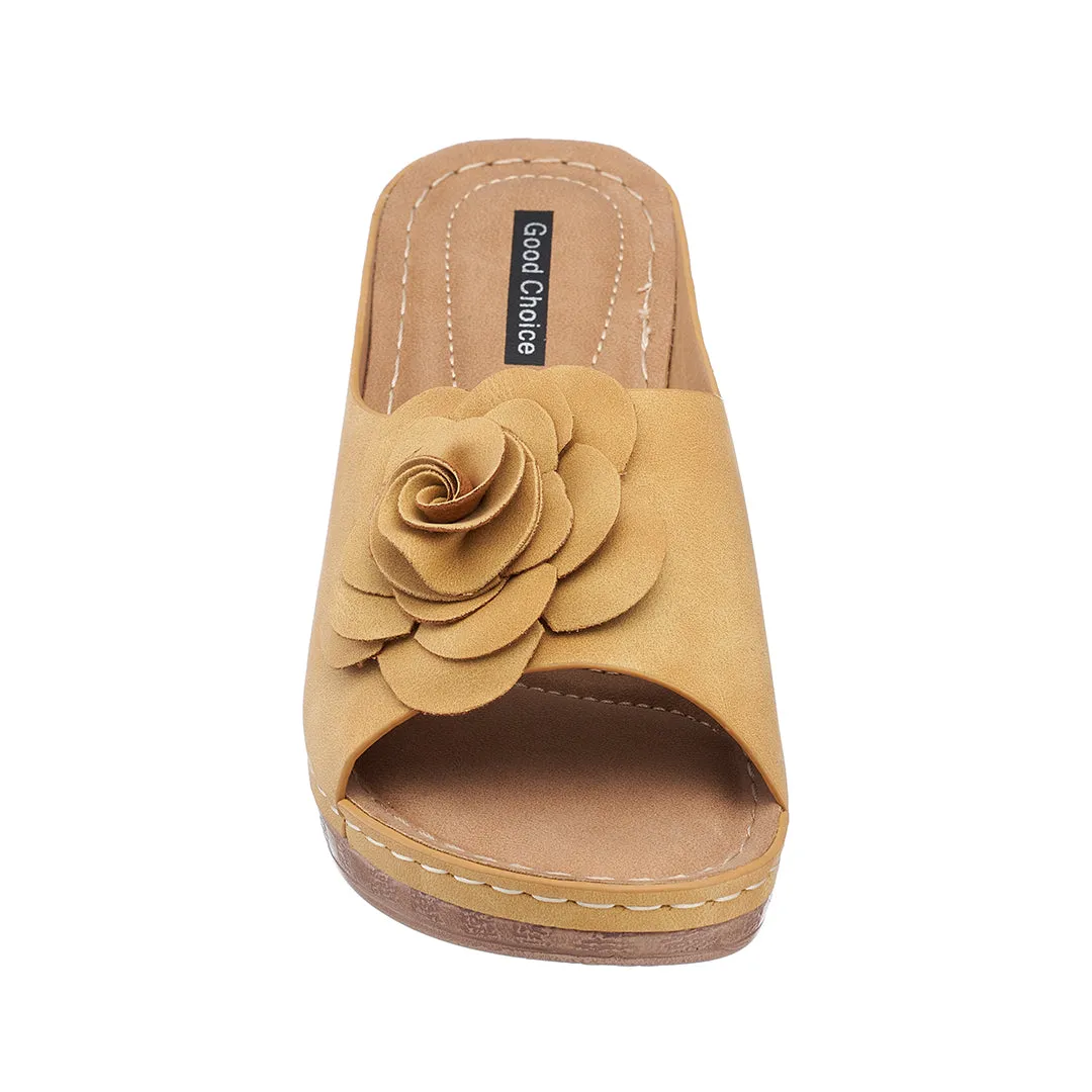 Tokyo Yellow Wedge Sandals