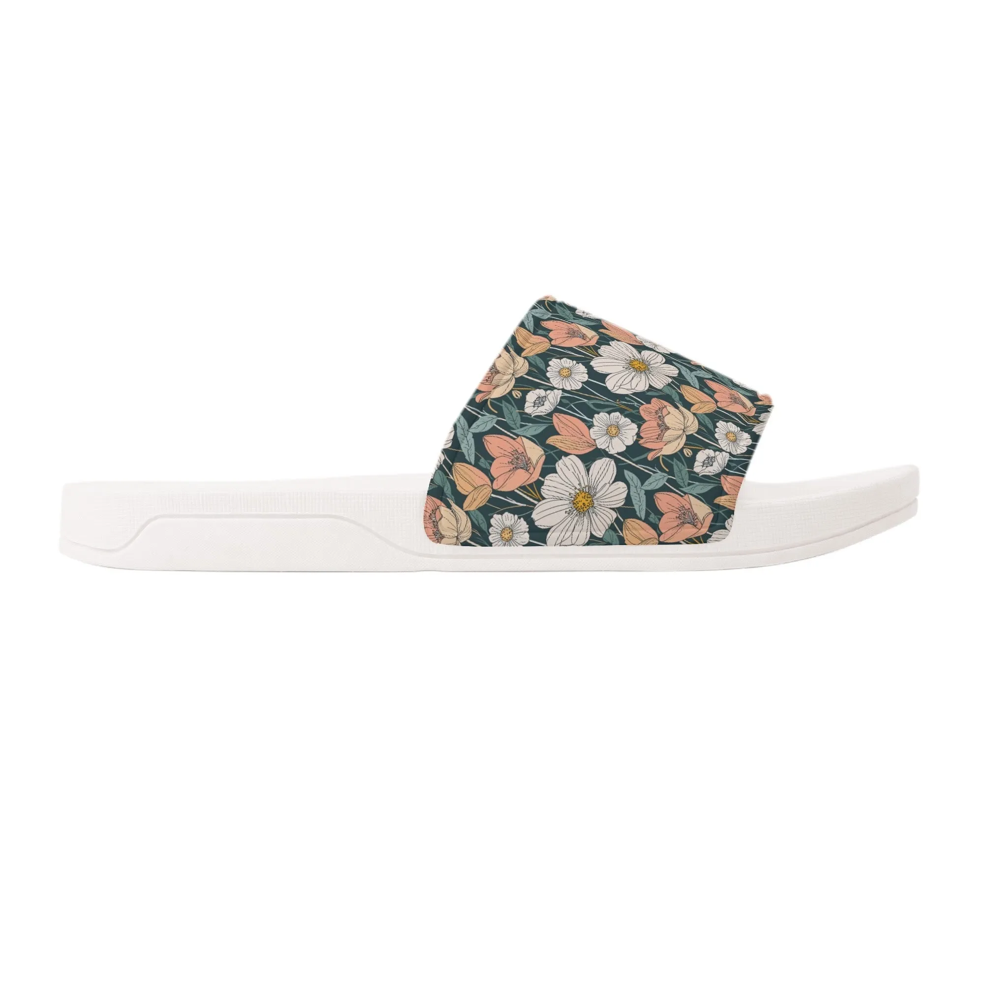 Tulips and Daisys Mens Slide Sandals