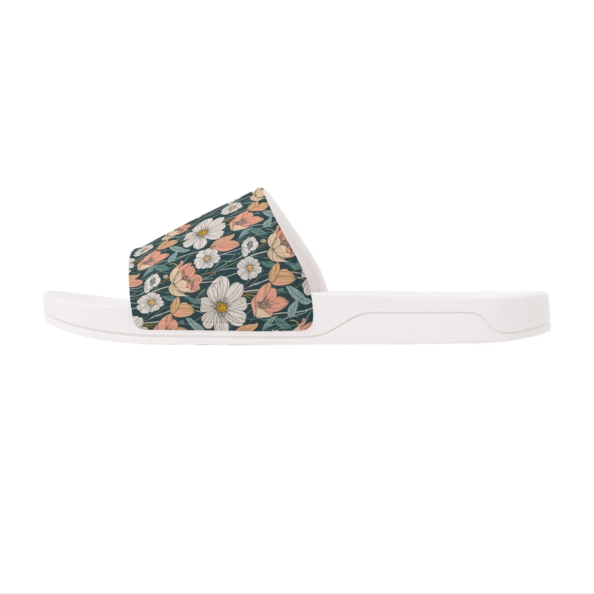 Tulips and Daisys Mens Slide Sandals