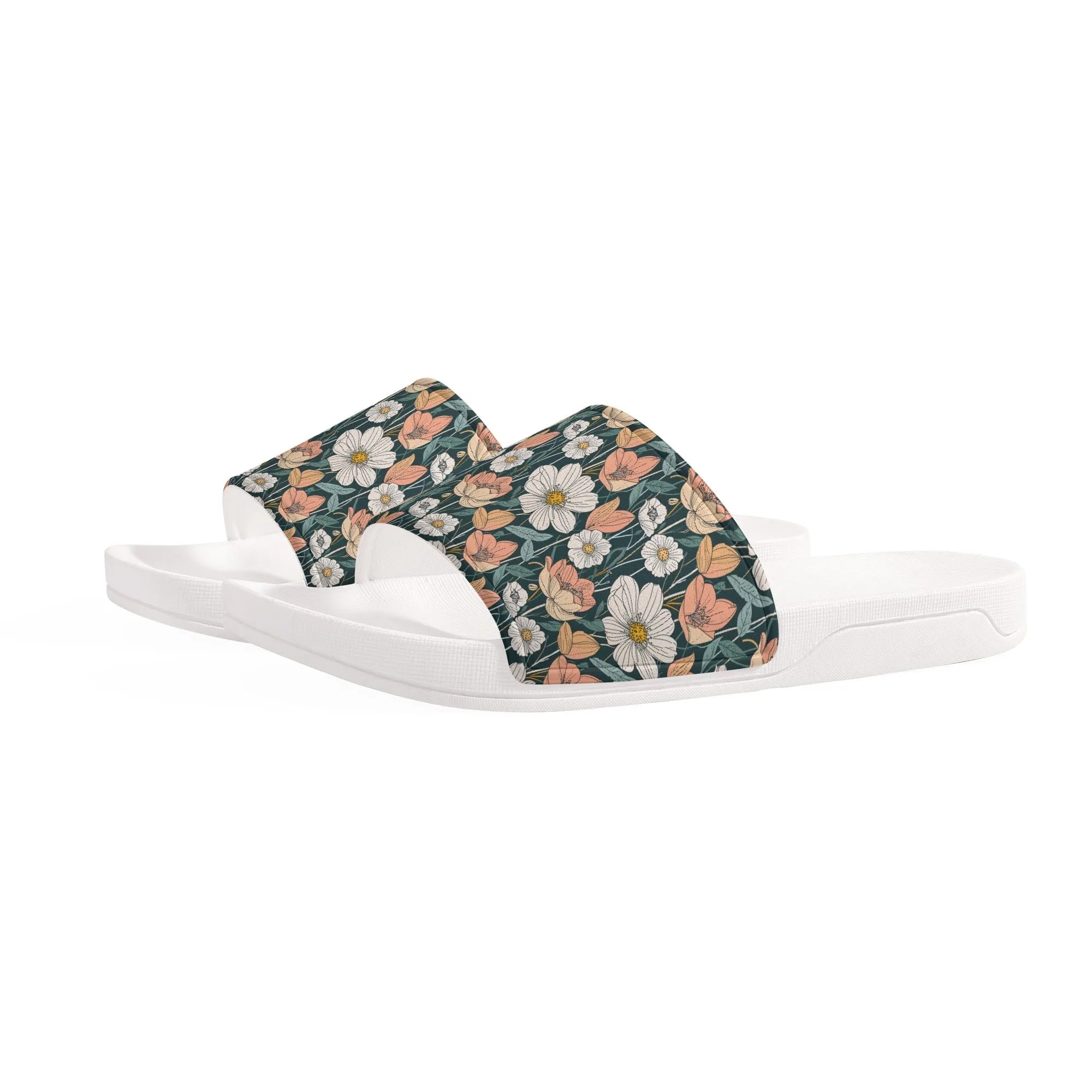 Tulips and Daisys Mens Slide Sandals