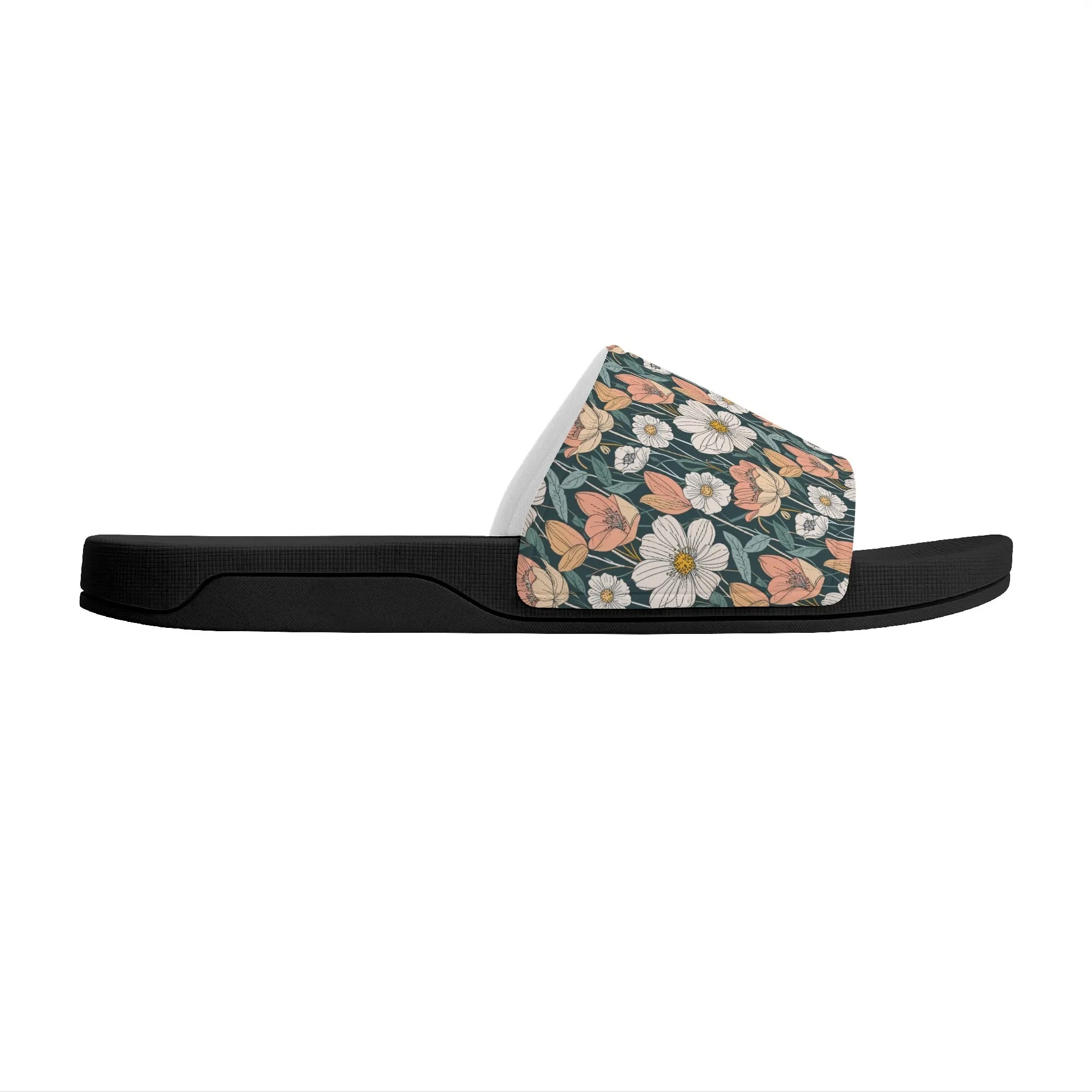 Tulips and Daisys Mens Slide Sandals