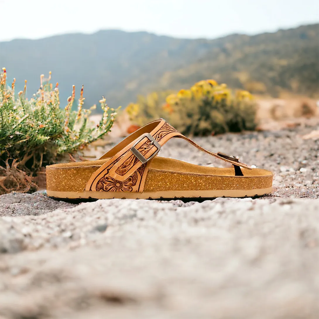 Western Hand tooled sandals