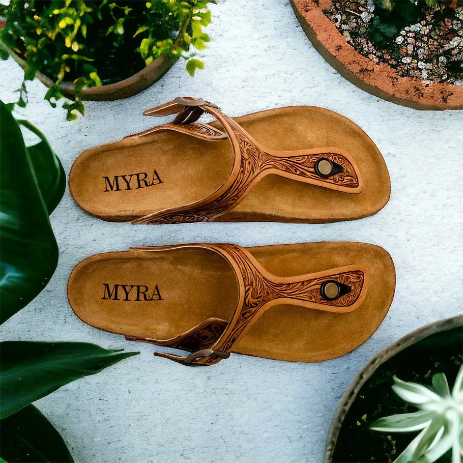 Western Hand tooled sandals