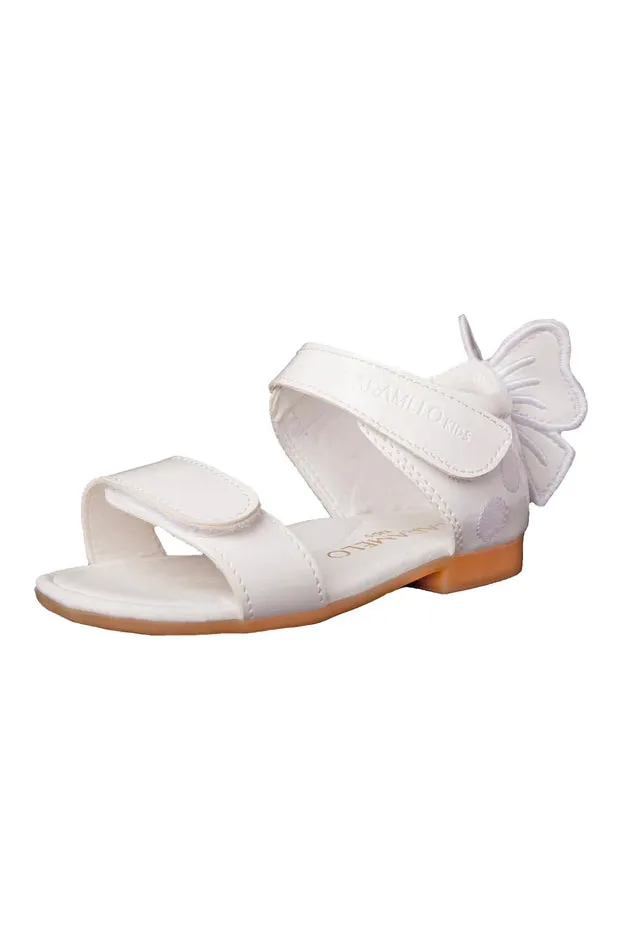 White Bow Sandals