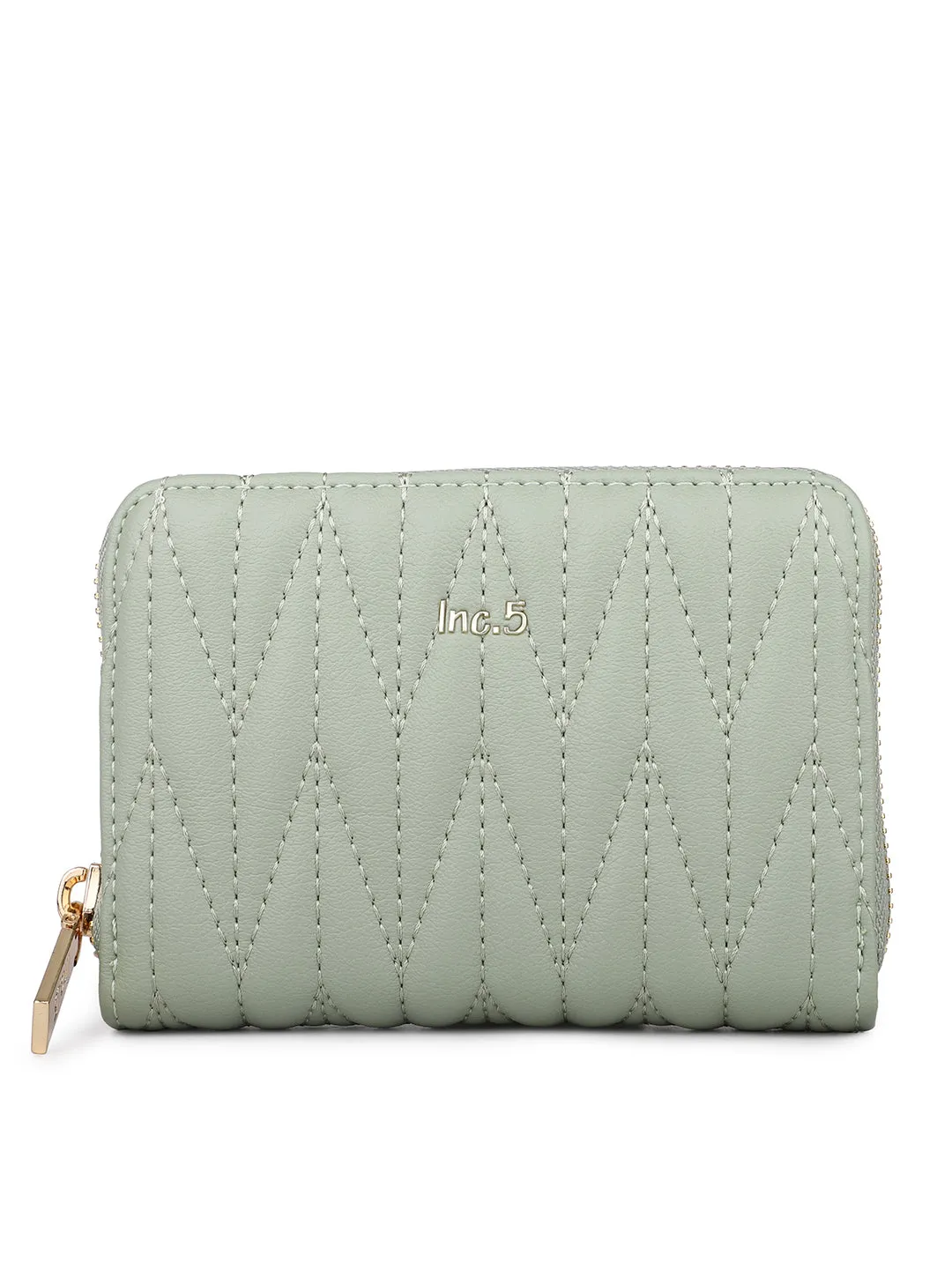 Women's Green Textured Bifold Wallet