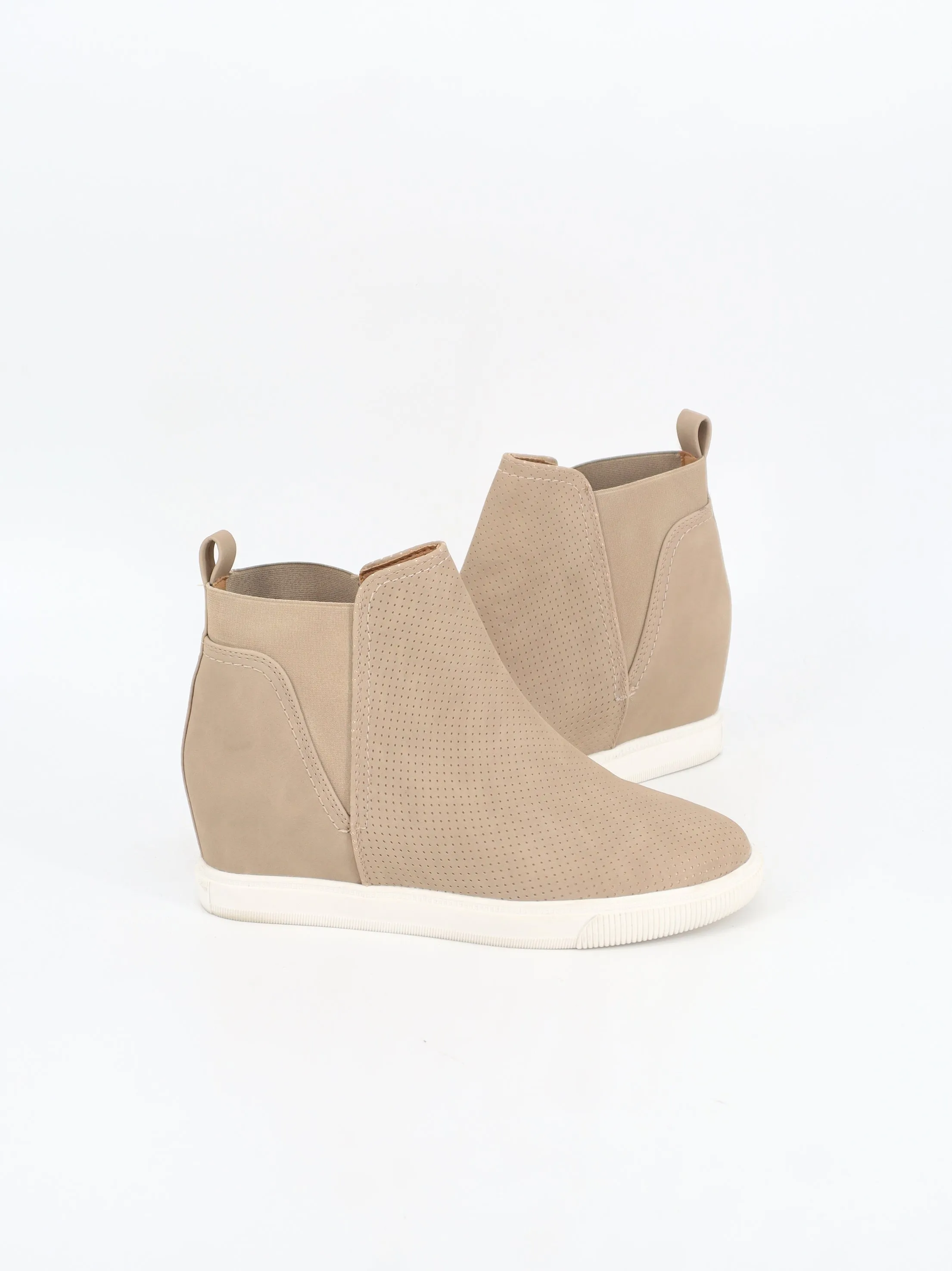 Women's Textured High Shoes,Beige