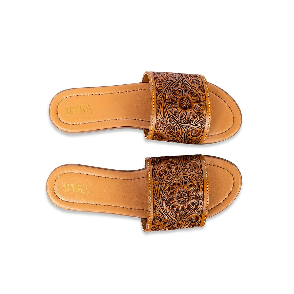 Xena Hand-Tooled Sandals